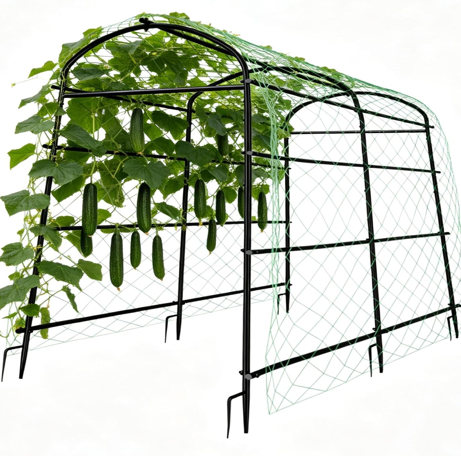 Plant Support Trellis Netting Climbing - 87-Inch Metal Garden Trellis Arch with