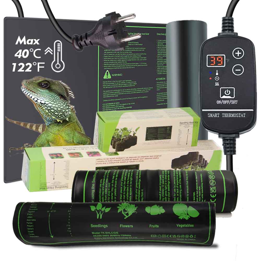 Plant Seedling Heat Mat Waterproof - 7-100W Plants Heating Pad with 16℃