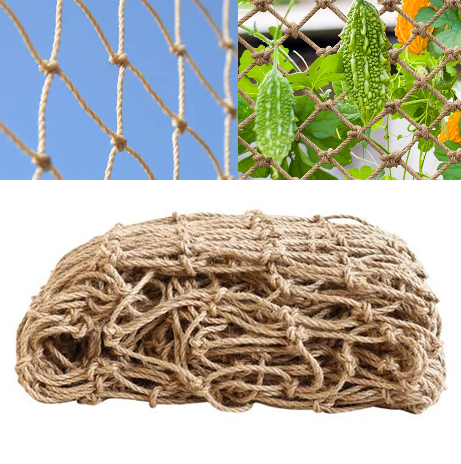 Plant Support Trellis Netting Climbing - Plant Support Netting Natural Jute Rope