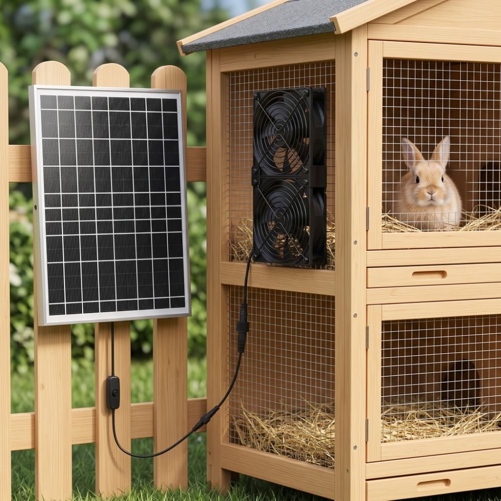 Greenhouse Circulation Fan Waterproof - Air Circulation 15W Solar Fan Solar