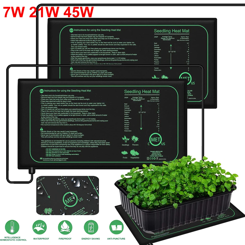Plant Seedling Heat Mat Waterproof - 10/25/50CM Seedling Heat Mat Indoor Plants