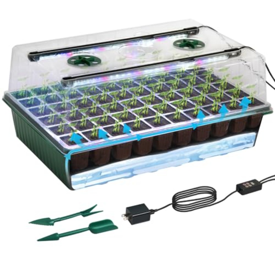 Seed Starter Tray Kit With Grow Light - Seed Starter Tray with Grow Light