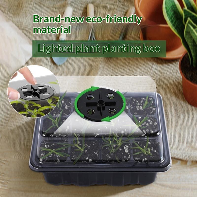 6/12-Cell Home Seed Starter Tr - огляд і ціна Seed Starter Tray Kit With Grow Light