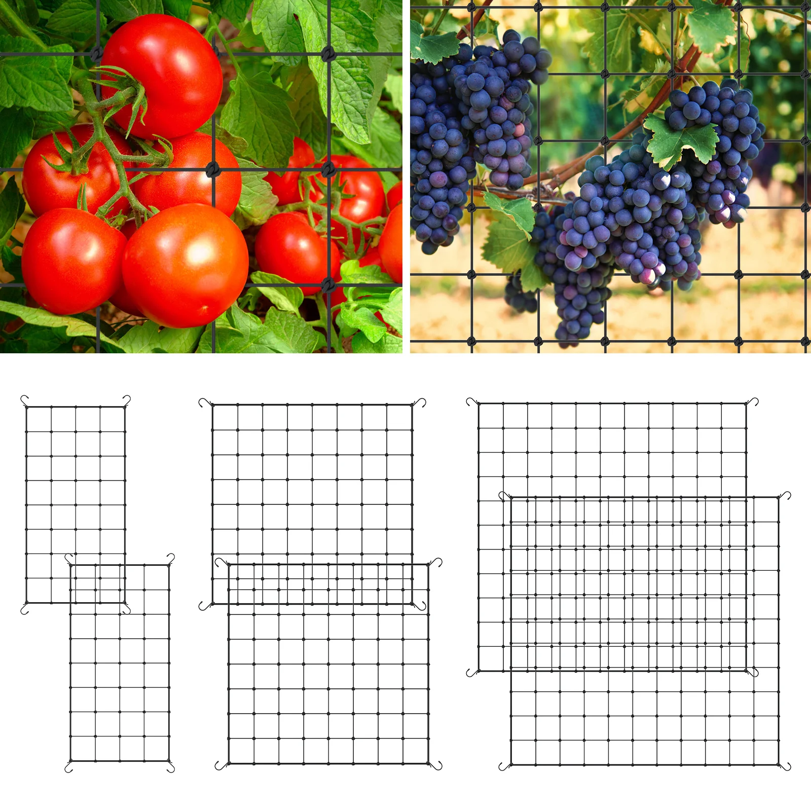2 Pcs Plant Grow Tent Trellis  - огляд і ціна Plant Support Trellis Netting Climbing