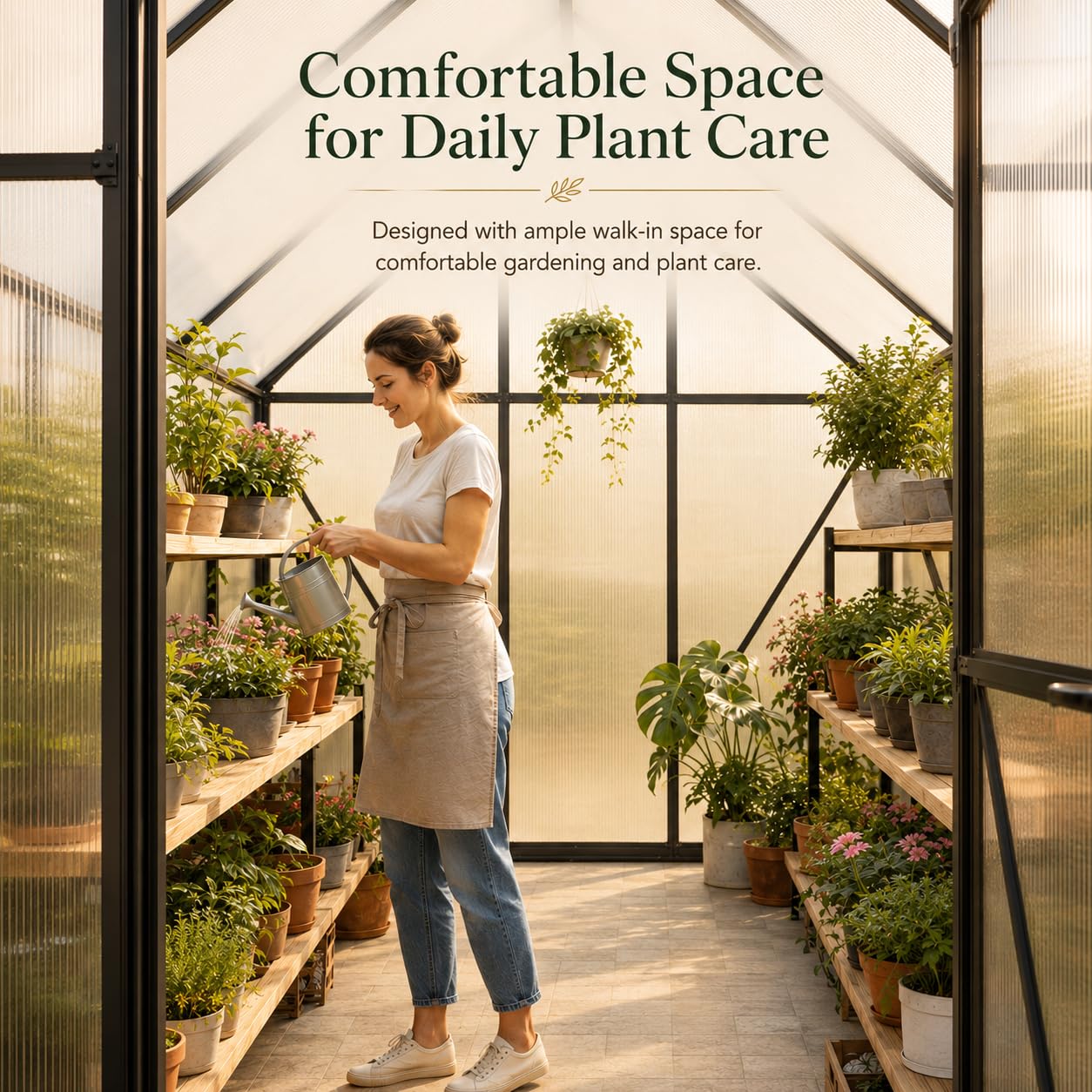 6x4 FT Small Polycarbonate Gre - огляд і ціна Polycarbonate Greenhouse Aluminum Frame