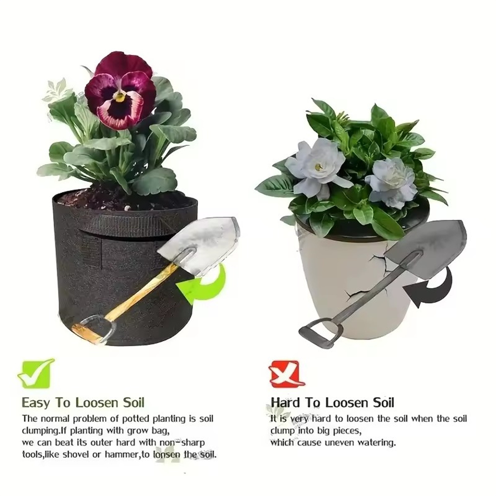Vegetable/Flower/Plant Grow Ba - огляд і ціна Plant Nursery Grow Bags Fabric 5 Gallon
