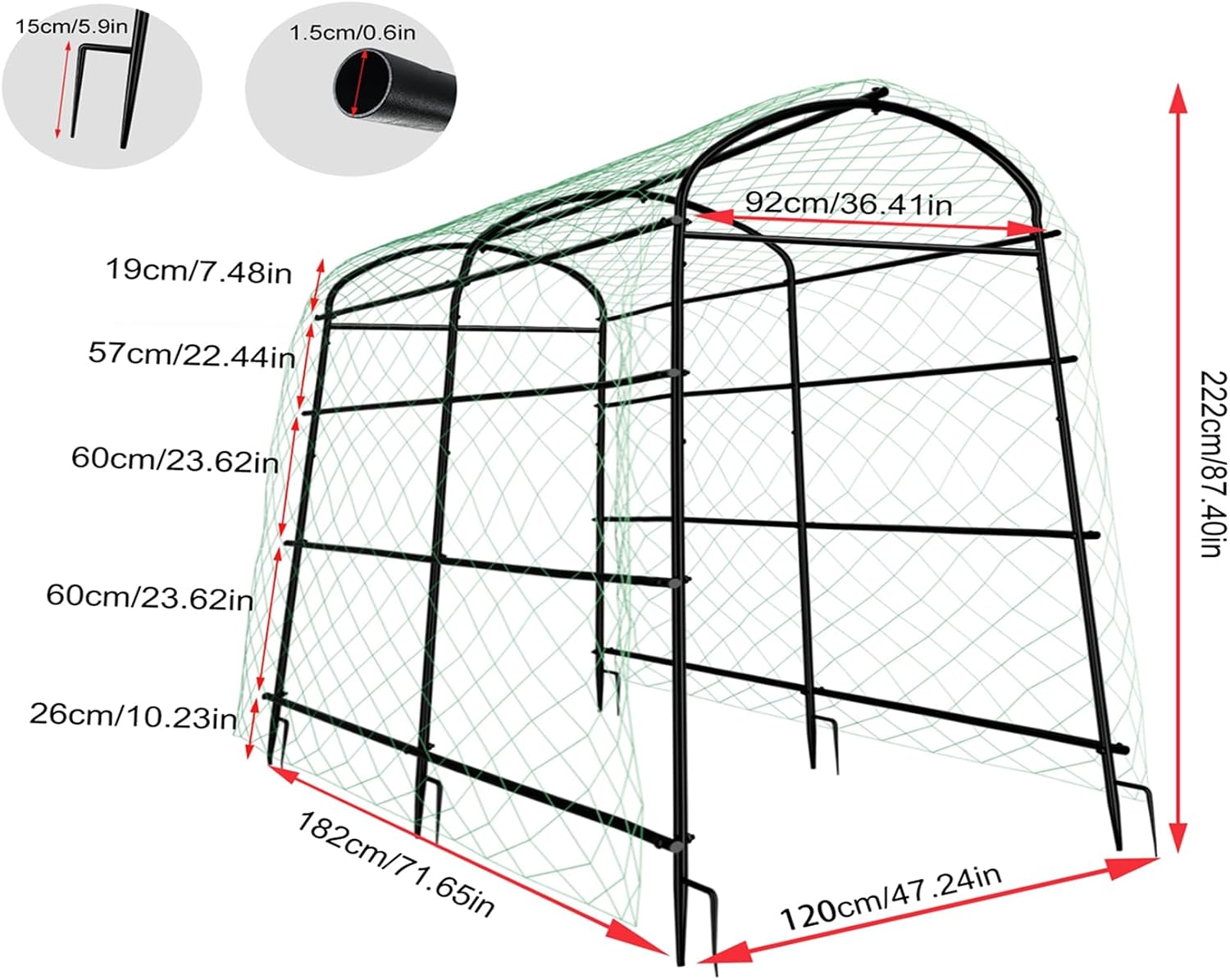 87-Inch Metal Garden Trellis A - огляд і ціна Plant Support Trellis Netting Climbing