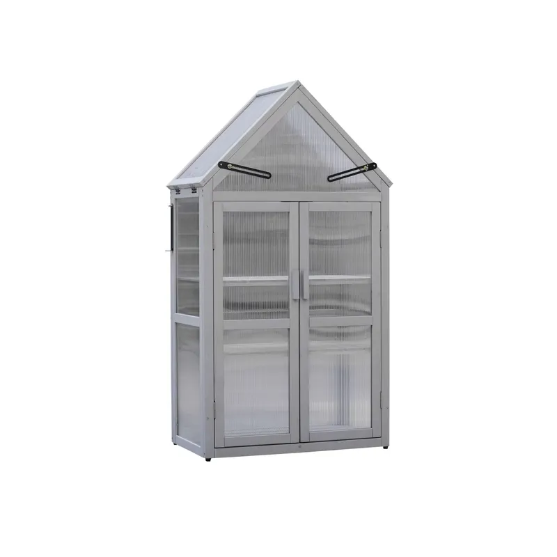 Mini Gray Greenhouse Kit for A - огляд і ціна Polycarbonate Greenhouse Aluminum Frame
