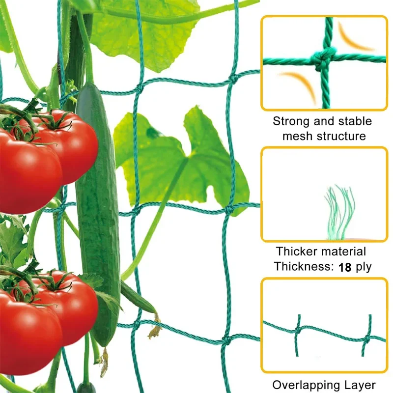1-2Pcs Heavy Duty Polyester Tr - огляд і ціна Plant Support Trellis Netting Climbing