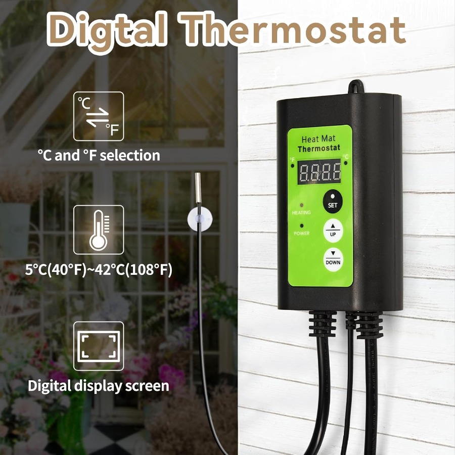 Greenhouse Heater with Digital - огляд і ціна Greenhouse Heater Electric Digital Thermostat