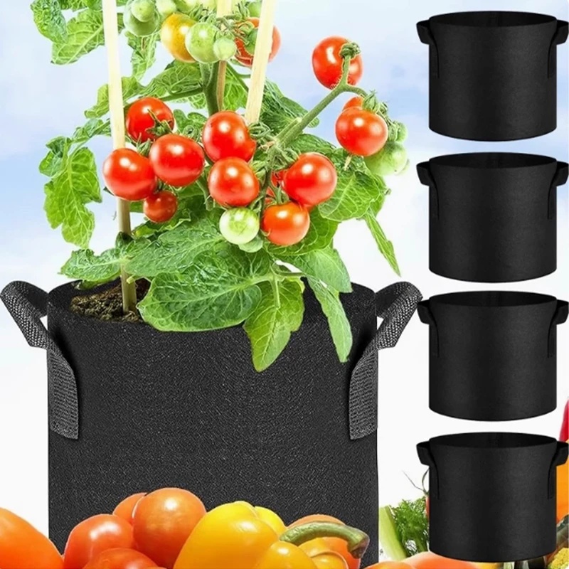 5‑Pack Aeration Fabric Grow Ba - огляд і ціна Plant Nursery Grow Bags Fabric 5 Gallon