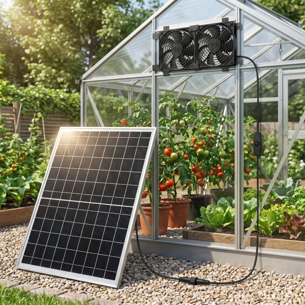 Air Circulation 15W Solar Fan  - огляд і ціна Greenhouse Circulation Fan Waterproof
