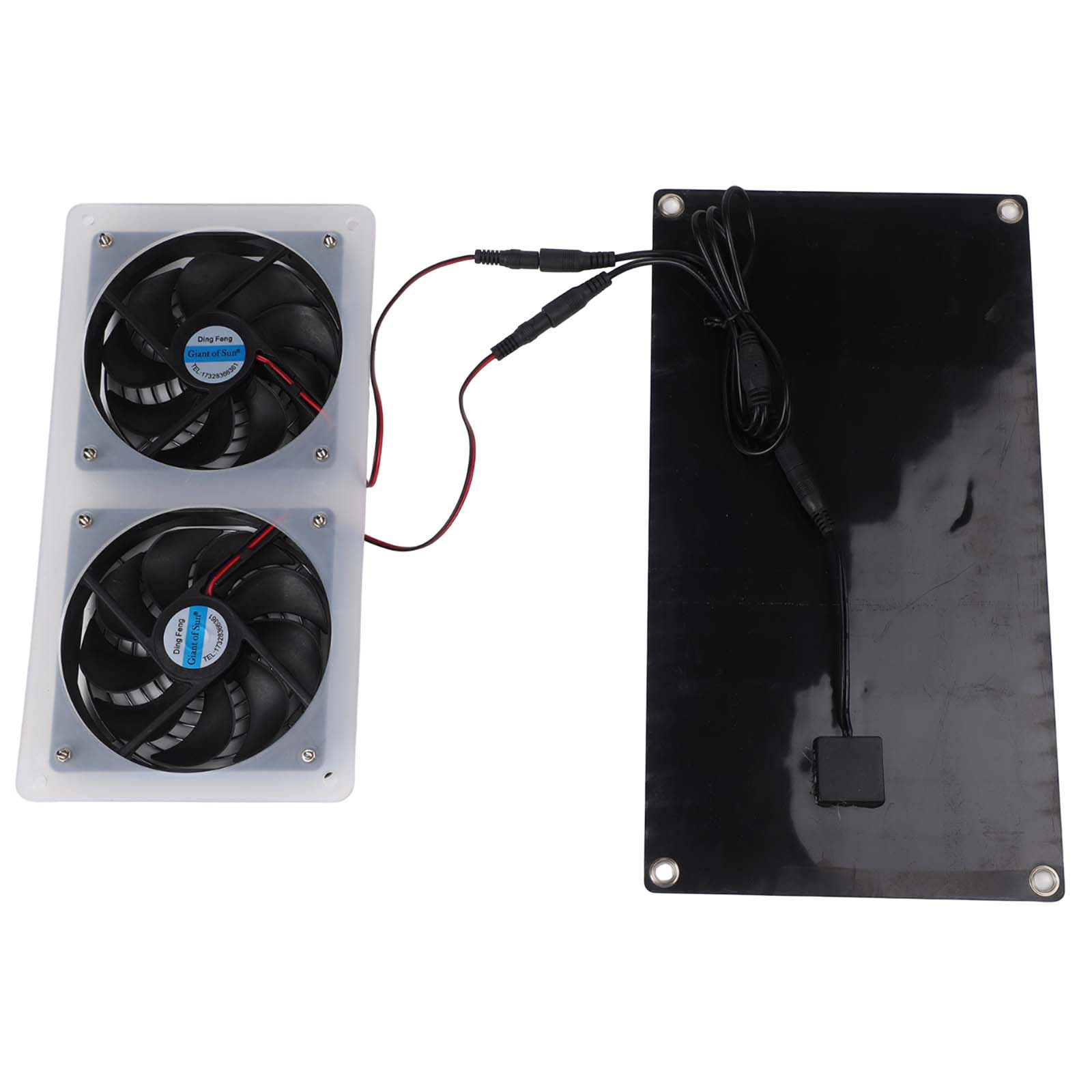 30W Solar Panel Fan Kit with D - огляд і ціна Greenhouse Circulation Fan Waterproof