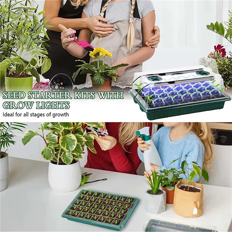 Seed Starter Trays Kit with 2  - огляд і ціна Seed Starter Tray Kit With Grow Light
