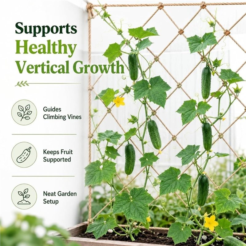 PHFU-Jute Trellis Netting For  - огляд і ціна Plant Support Trellis Netting Climbing