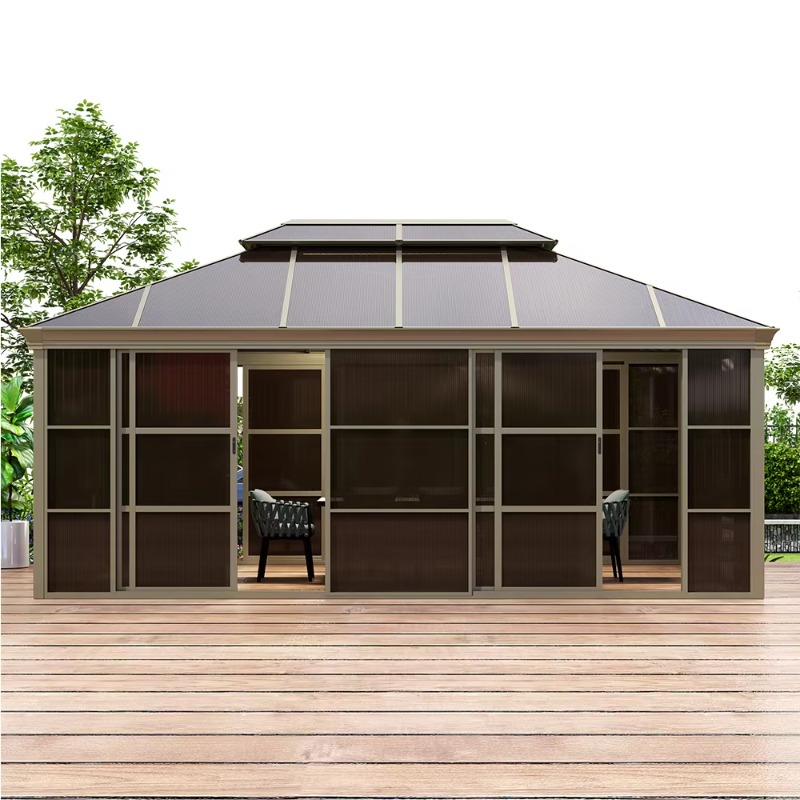 400*600CM Polycarbonate Sunroo - огляд і ціна Polycarbonate Greenhouse Aluminum Frame