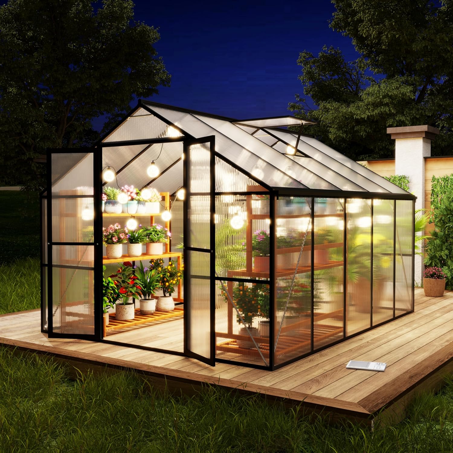 8 x 10 FT Outdoor Greenhouse,  - огляд і ціна Polycarbonate Greenhouse Aluminum Frame