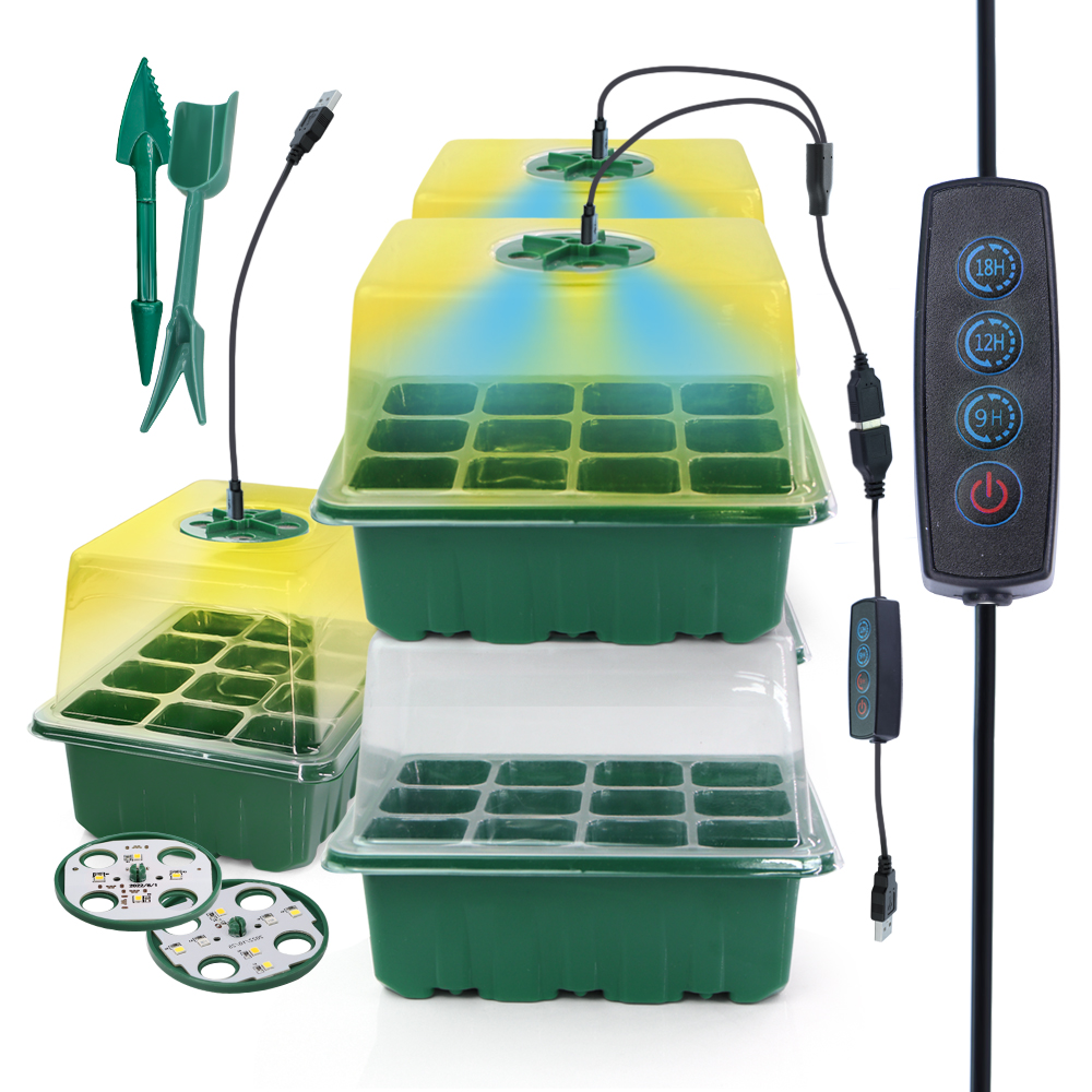 LED Nursery Pots with Grow Lig - огляд і ціна Seed Starter Tray Kit With Grow Light