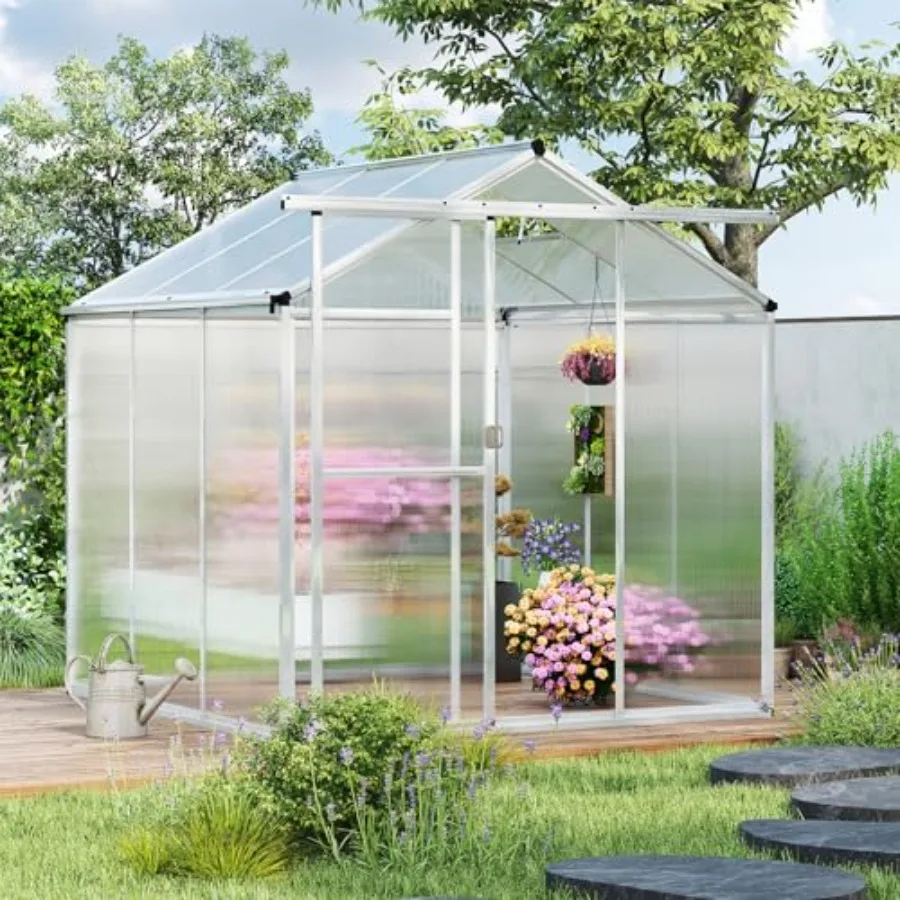 Greenhouse for outdoor garden, - огляд і ціна Polycarbonate Greenhouse Aluminum Frame
