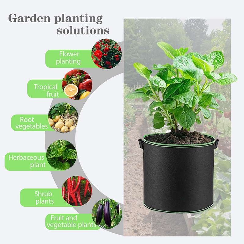 1 3 5 10 Gallon Fabric Plant G - огляд і ціна Plant Nursery Grow Bags Fabric 5 Gallon