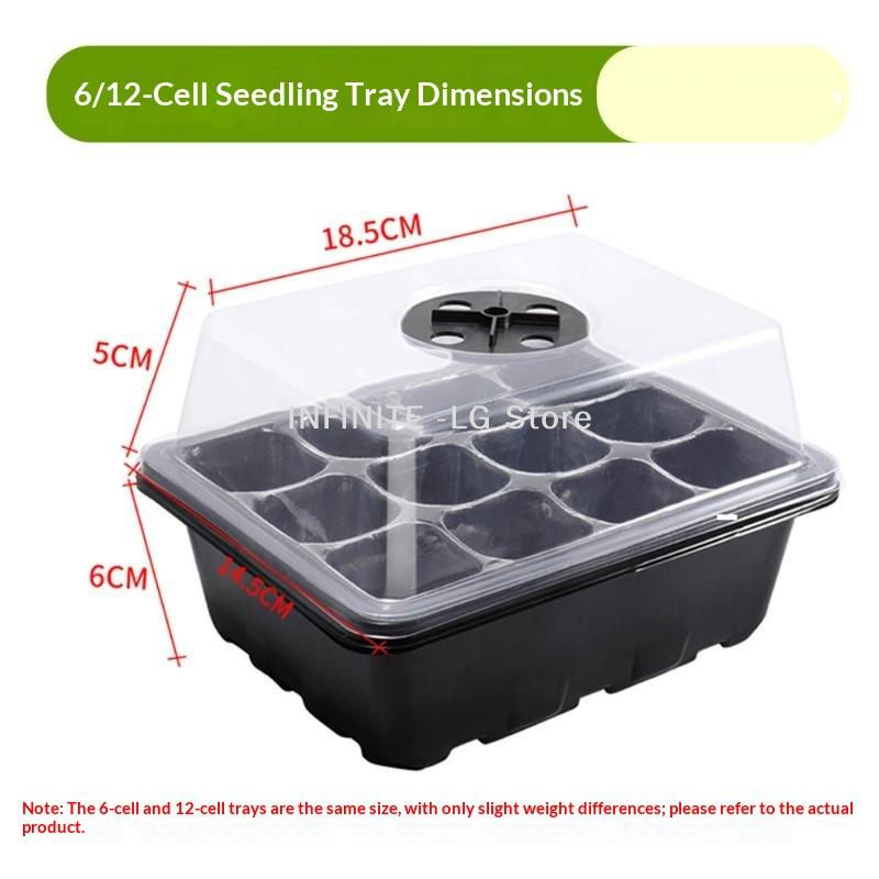 6/12-Cell Home Seed Starter Tr - огляд і ціна Seed Starter Tray Kit With Grow Light