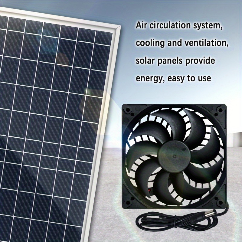 Waterproof Solar Powered Doubl - огляд і ціна Greenhouse Circulation Fan Waterproof