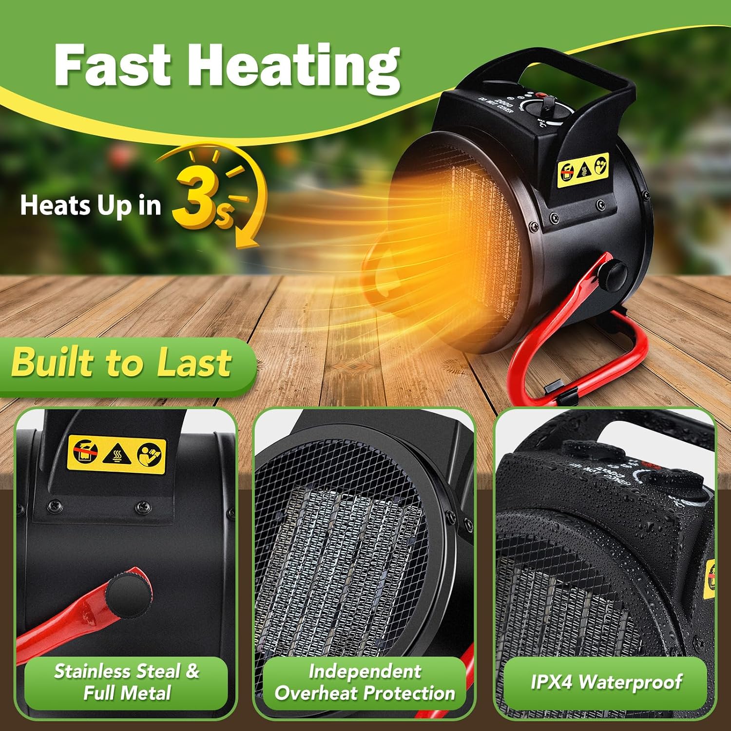 Thermostat-Controlled Electric - огляд і ціна Greenhouse Heater Electric Digital Thermostat
