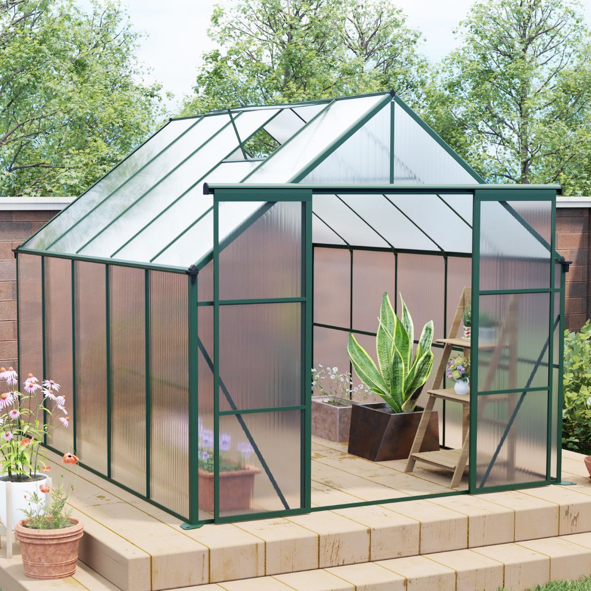 Outdoor Polycarbonate Greenhou - огляд і ціна Polycarbonate Greenhouse Aluminum Frame
